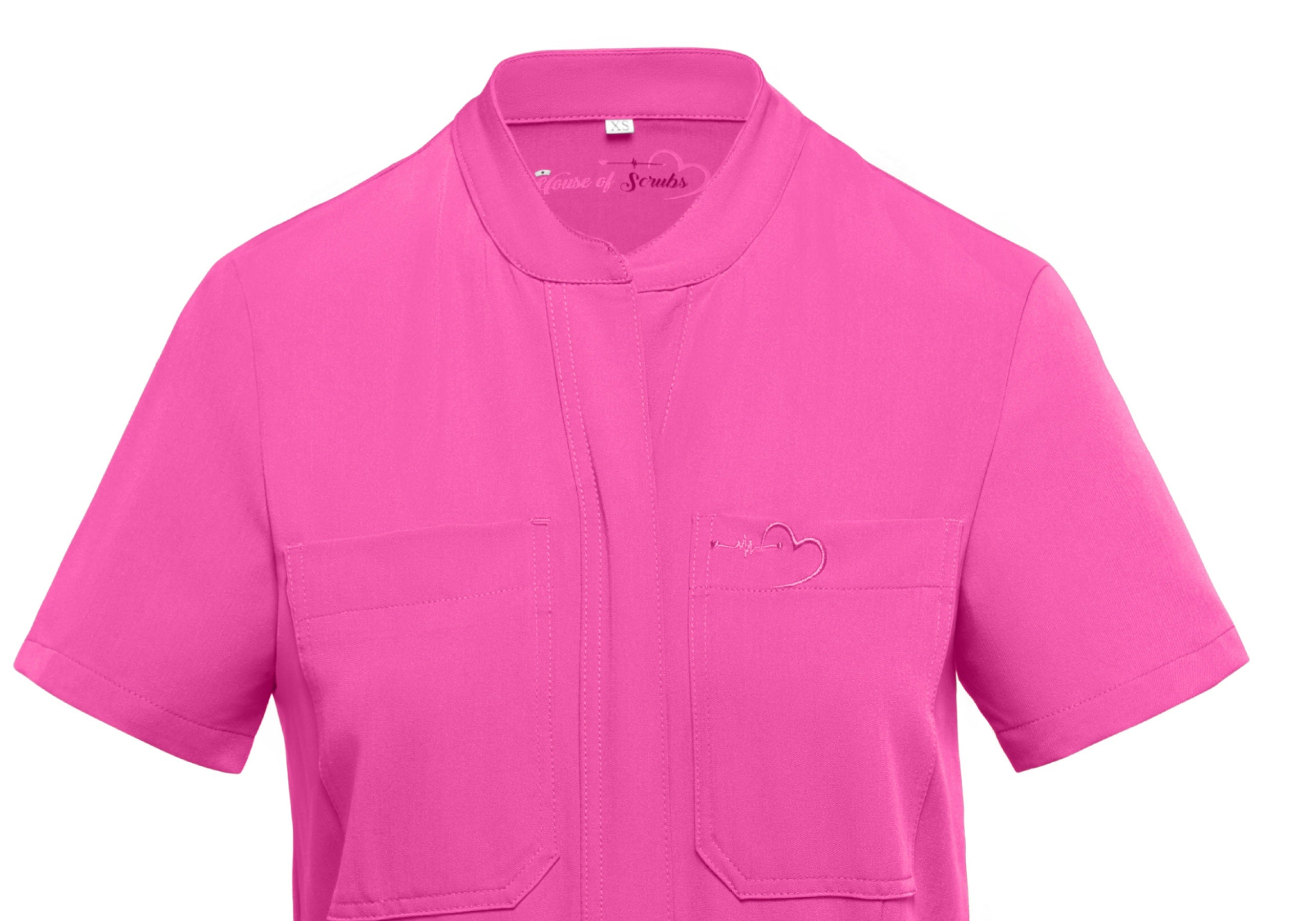 Bubblegum Scrubs Romper – Ribbed Bottom Scrub Jumpsuit for Women