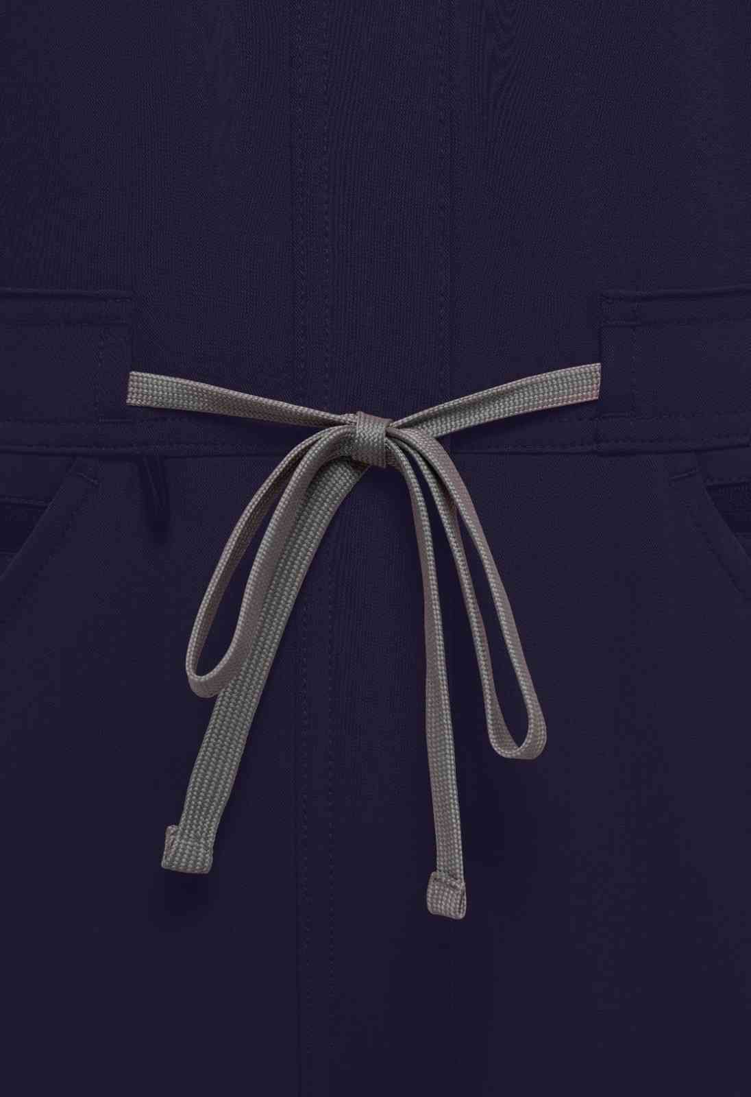 Black Scrubs Romper Ribbed Bottom - House Of Scrubs Romper