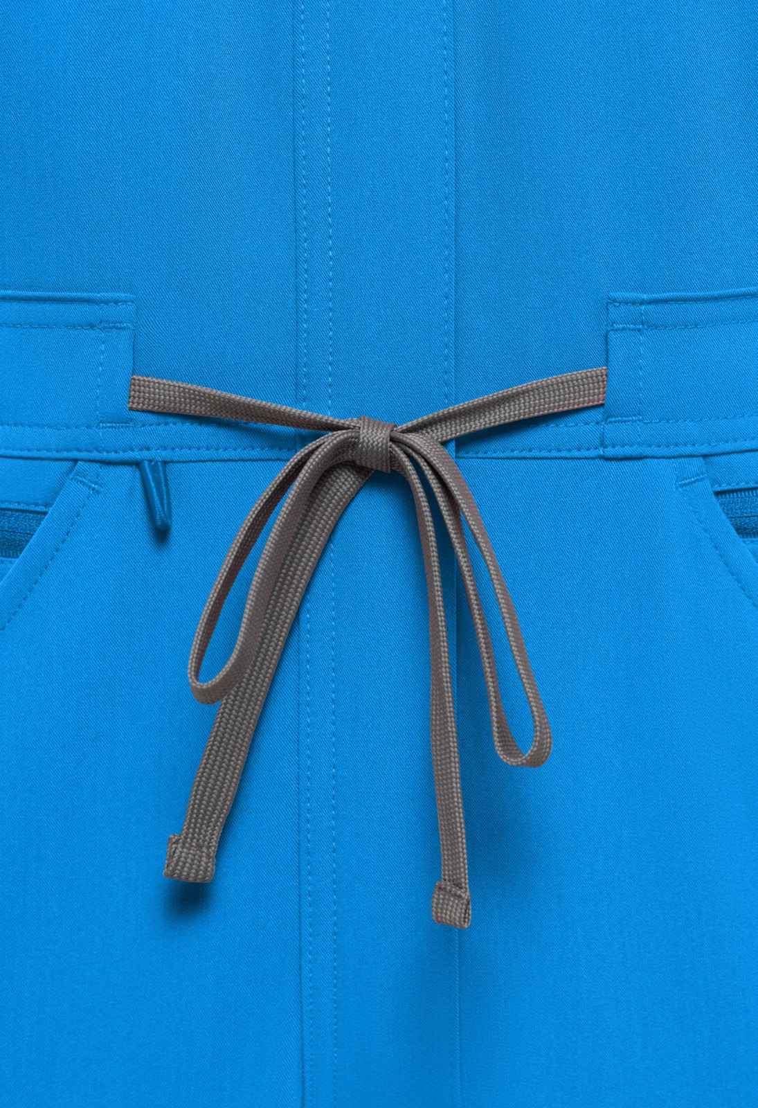 Aqua Scrubs Romper – Ribbed Bottom Scrub Jumpsuit for Women