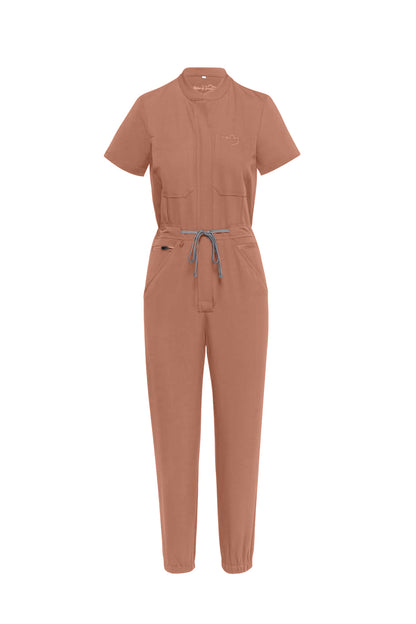 Salmon Pink Scrubs Romper House of Scrubs Romper for Women