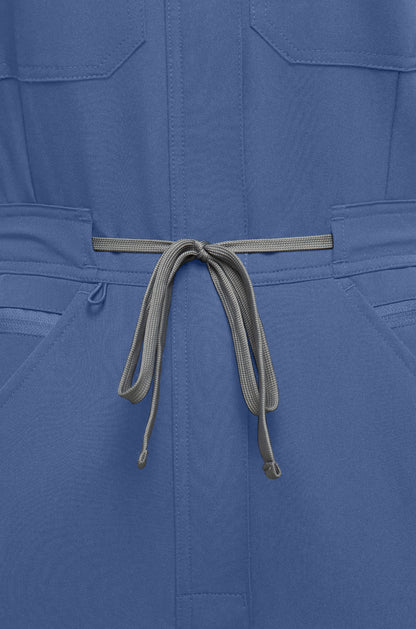 Women Blue denim Scrubs Romper - House Of Scrubs Romper for women