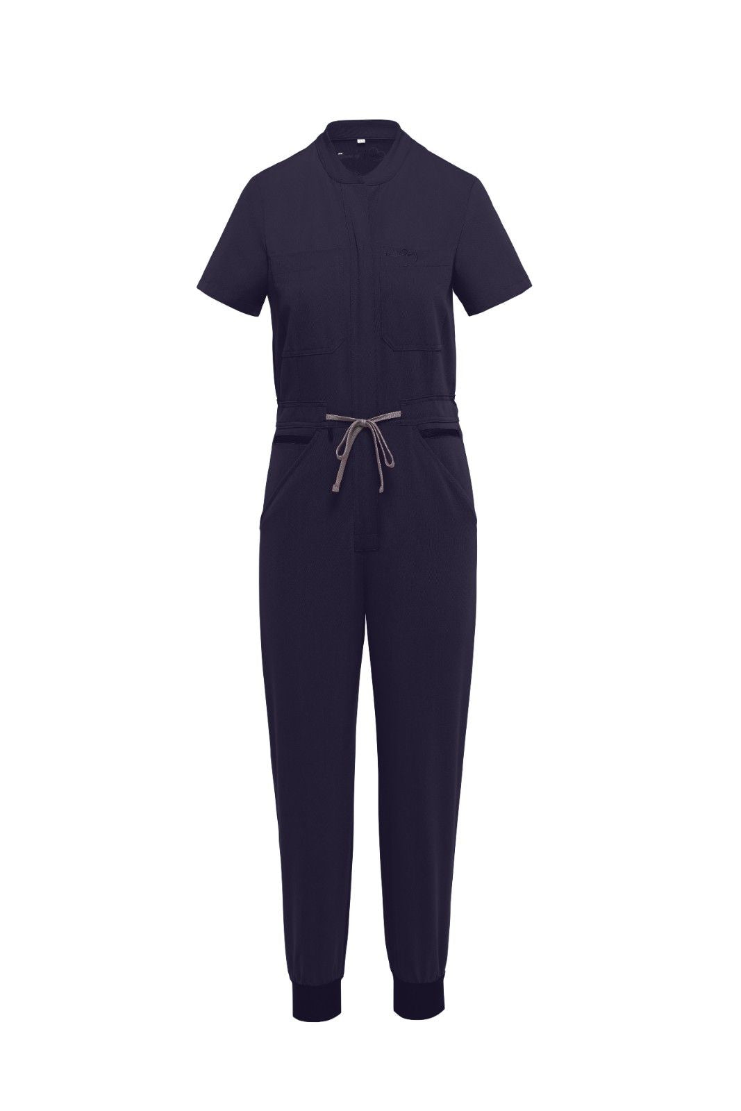 Black Scrubs Romper Ribbed Bottom - House Of Scrubs Romper
