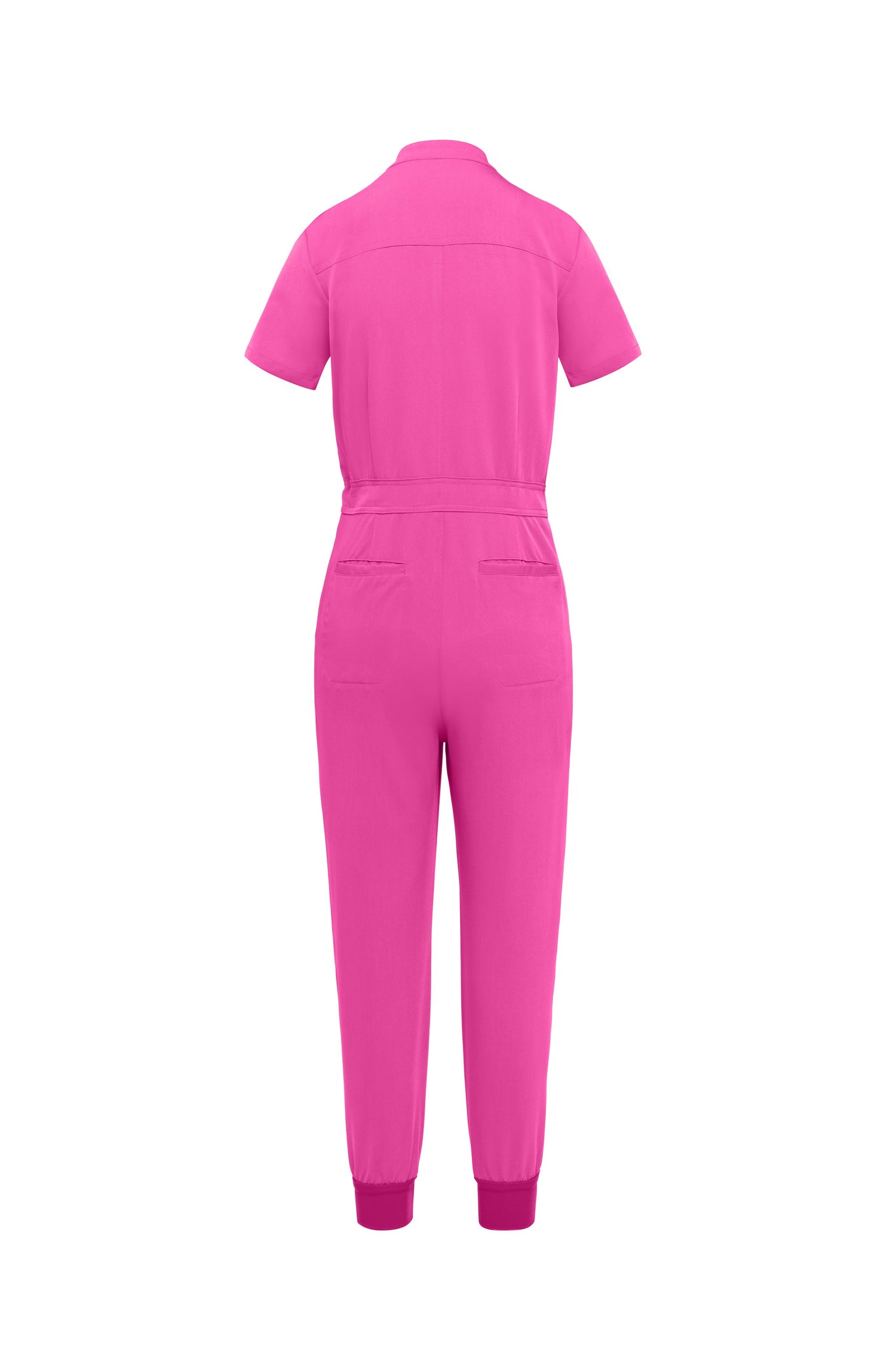 Bubblegum Scrubs Romper – Ribbed Bottom Scrub Jumpsuit for Women