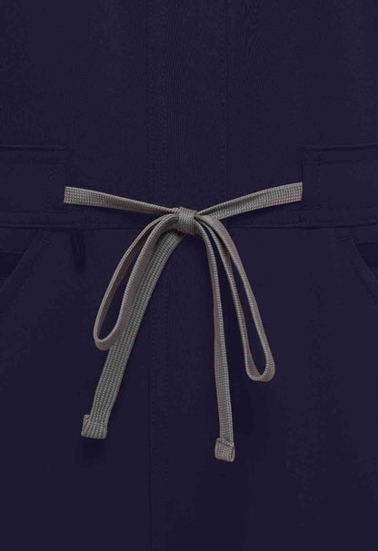 Black Scrubs Romper Ribbed Bottom - House Of Scrubs Romper