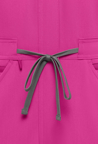 Bubblegum Scrubs Romper – Ribbed Bottom Scrub Jumpsuit for Women